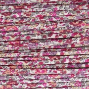 Nastro in tessuto Liberty - Emma and Georgina - Bianco - Rosa - Viola x 1 m