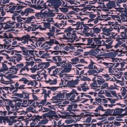 Nastro in tessuto Liberty - Meadowland - Rosa - Blu notte x 1 m