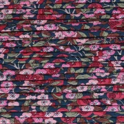 Nastro in tessuto Liberty - Nectar - Blu notte - Verde - Rosso x 1 m