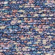 Nastro in tessuto Liberty - Emma and Georgina - Dorato - Lilla - Blu x 1 m