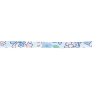 Nastro in tessuto Liberty - Larghezza ampia - Blu variegato - Nude - Bianco x 1 m