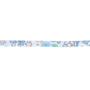 Nastro in tessuto Liberty - Larghezza ampia - Blu variegato - Nude - Bianco x 1 m