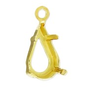 Castone pendente PureCrystal 4300/4328 mm. 10x6 dorato x1|raw }}