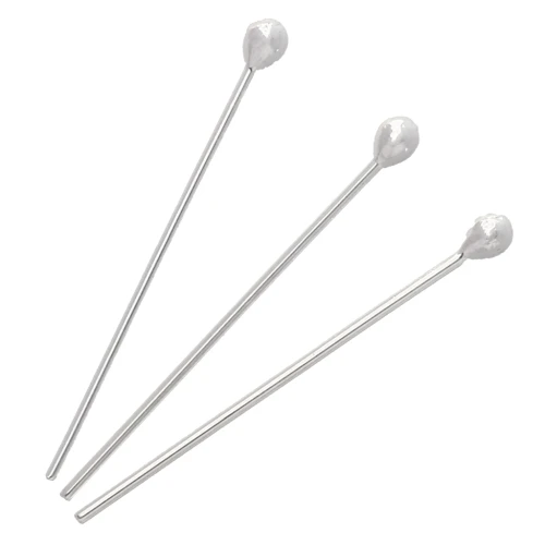 Chiodini pallina 30x0,8 mm - testa del chiodo 2,5 mm - Argento 925 x5