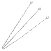 Chiodini pallina 50x0,8 mm - testa del chiodo 2,5 mm - Argento 925 x5