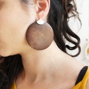 Orecchini in stile orientale con cerchi aperti da 12 mm - Dorati con oro fino x2