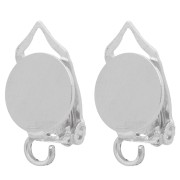 Orecchini a clip con piattino da 8 mm per orecchie non forate - Argento 925 x2|raw }}