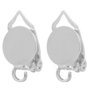 Orecchini a clip con piattino da 8 mm per orecchie non forate - Argento 925 x2
