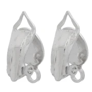 Orecchini a clip con piattino da 8 mm per orecchie non forate - Argento 925 x2