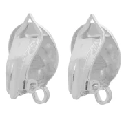 Orecchini a clip con piattino da 10,5 mm per orecchie non forate - Argento 925 x2