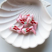 Perla Santiag - Stivale da cowboy 24x17 mm in vetro - Motivo peperoncino - Rosa - Rosso