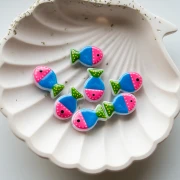 Perle di vetro per pesci 20x13 mm - Rosa - Blu scuro - Verde x1