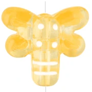 Perlina Dragonfly 19x17 mm in vetro traslucido - Giallo x1