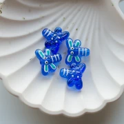 Libellula 19x17 mm in vetro traslucido - Blu scuro x1