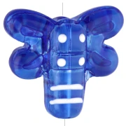 Libellula 19x17 mm in vetro traslucido - Blu scuro x1