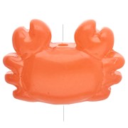 Granchio di vetro 15,5x21,5 mm - Arancio scuro x1