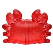 Granchio 15,5x21,5 mm in vetro trasparente - Rosso scuro x1