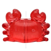 Granchio 15,5x21,5 mm in vetro trasparente - Rosso scuro x1