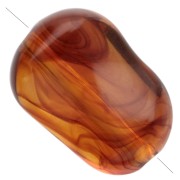 Perle ovali irregolari in acrilico trasparente 16x11 mm - Ambra marmorizzata x15|raw }}