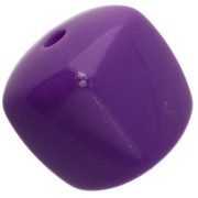 Perle cubiche irregolari 16x17 mm - seconda scelta - Acrilico opaco - Viola x10