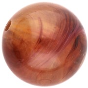 Perle acriliche trasparenti rotonde da 15,5 mm - Auburn marbled x5