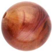 Perle acriliche trasparenti rotonde da 15,5 mm - Auburn marbled x5