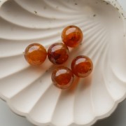 Perle acriliche trasparenti rotonde da 15,5 mm - Auburn marbled x5