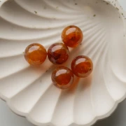 Perle acriliche trasparenti rotonde da 15,5 mm - Auburn marbled x5