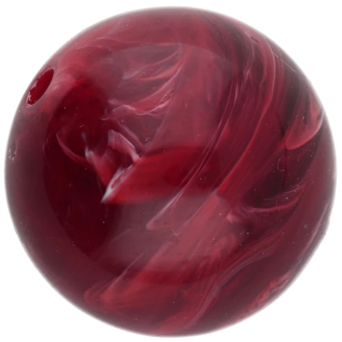 Perla rotonda opaca da 15,5 mm in acrilico - Bordeaux marmorizzato x5
