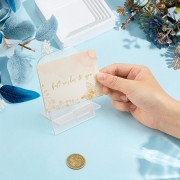Portabiglietti in acrilico 12x7 cm - supporto per biglietti da visita - Trasparente x1