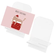Portabiglietti in acrilico 12x7 cm - supporto per biglietti da visita - Trasparente x1