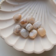 Perle acriliche rettangolari arrotondate 13x10,5 mm - Taupe marmorizzato x10
