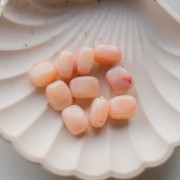 Perle acriliche rettangolari arrotondate 13x10,5 mm - Nude marmorizzato x10