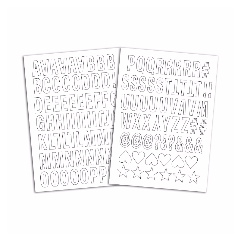 set 126 lettere termoadesive mlle toga enjoy flex 2 1 cm bianco