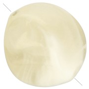 Perle irregolari in acrilico 15x14 mm - Beige marmorizzato x10