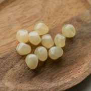 Perle irregolari in acrilico 15x14 mm - Beige marmorizzato x10