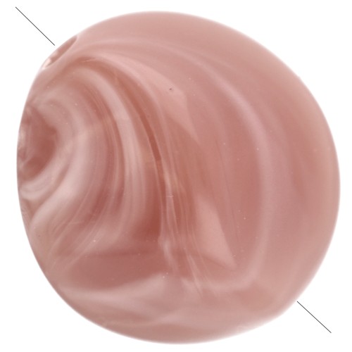 Perle irregolari in acrilico 15x14 mm - rosa antico marmorizzato x10