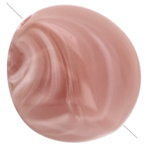 Perle irregolari in acrilico 15x14 mm - rosa antico marmorizzato x10