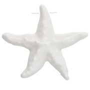 Ciondolo stella marina in ceramica 39x41 mm - Bianco x1