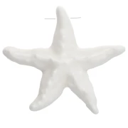Ciondolo stella marina in ceramica 39x41 mm - Bianco x1