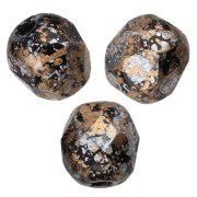 Faccette da 4 mm - Jet Tweedy Gold x50