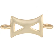 Distanziatore di design traforato 17,5x8 mm - Dorato con oro fino x1