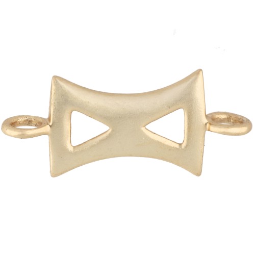 Distanziatore di design traforato 17,5x8 mm - Dorato con oro fino x1