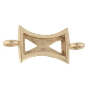 Distanziatore di design traforato 17,5x8 mm - Dorato con oro fino x1