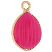 Dorato 17x11 mm - Calcedonio rosa