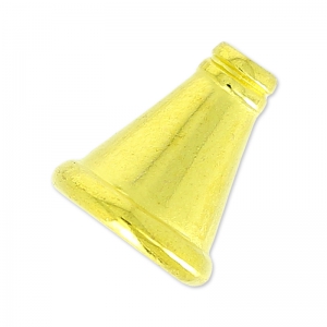 Cono liscio mm. 10x11 Dorato con oro fino x2