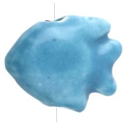 Perlina pesce in ceramica 17x20 mm - Blu x1