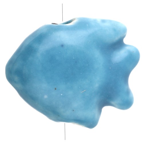 Perlina pesce in ceramica 17x20 mm - Blu x1