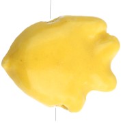 Perla pesce in ceramica 17x20 mm - Giallo x1