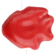 Perlina pesce in ceramica 17x20 mm - Rosso x1